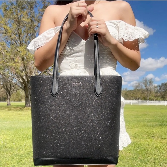 Kate Spade Glitter Shoulder Tote Bag Handbag + Wallet - Picture 4 of 4